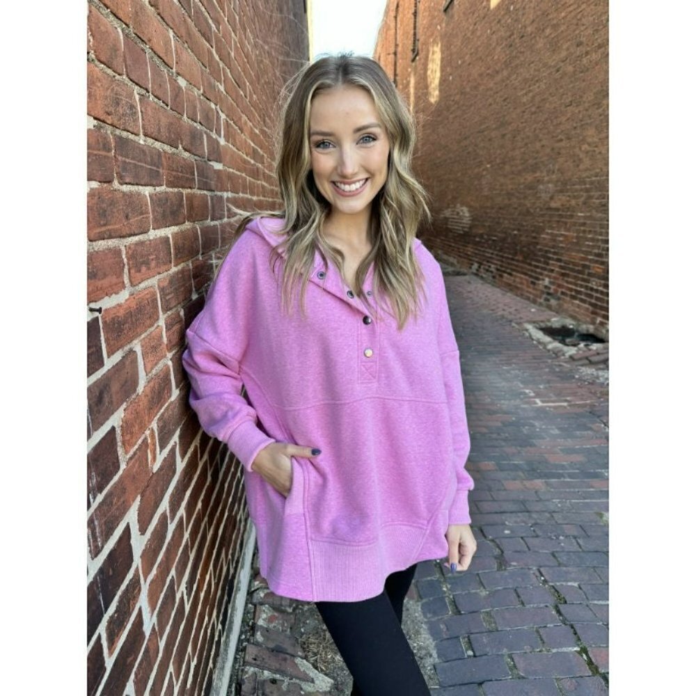 The Second Pullover in Heather Mauve - Picture 3 of 9